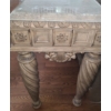 Image 2 : Wood and  Marble Console Table 54 W, 22 D, 36 T 