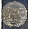 Image 2 : 1989 Canadian $1 Mackenzie River Bicentennial Silver Dollar 23.3 Grams - 50% Silver 50% Copper