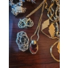 Image 4 : Costume Jewelry Lot with Necklaces, Brooches, and Accessories