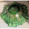 Image 3 : Collectible Green Carnival Glass Bowl w/ Antique Gold Rimmed Pressed Crystal Bowl & more