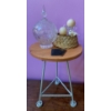 Image 1 : Metal & Wooden Stool (20T) w/ Crystal and More! 