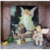 Image 1 : Decorative Figurines, Angel Print, and Glass