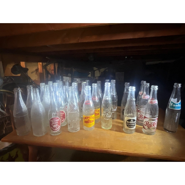 30 bottles in total, assortment of Pepsi-Cola, mission, beverages, Saint Paul beverages capital beve