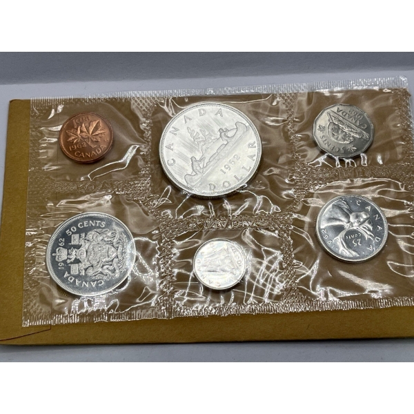 1962 Canadian Uncirculated Coin Set 43g 80% Silver