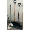 Image 2 : Sidewalk / Walkway Essentials - Shovels Broom & Dustpan Walking Stick
