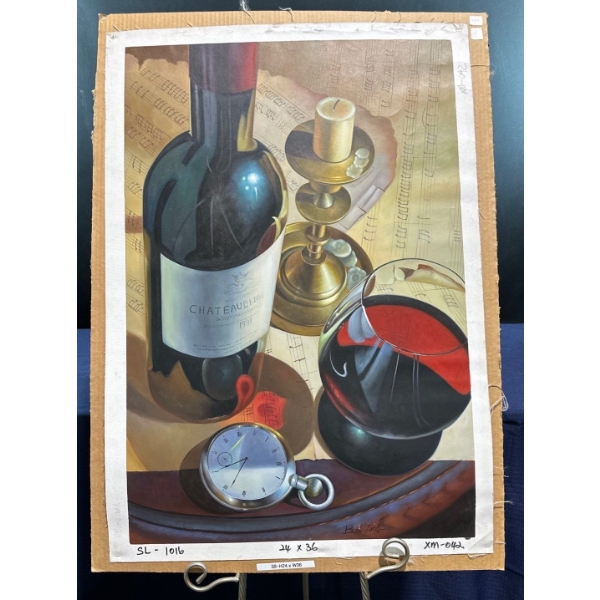 Untitled Wine Bottle & Glass  24Wx36H