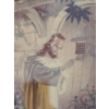 Image 5 : Decor Warner Sallman Jesus Print, Mosaic Vase, Wood Carving, Glass Decanter, Books