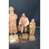 Image 3 : Anri Carved Wood Figures: Smallest 4 T, Green Clothes Holding Fish 6 T and More!