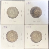 Image 6 : 1910, 1911, 1912, and 1917 92.5% Silver Quarters 5.81 Grams Each