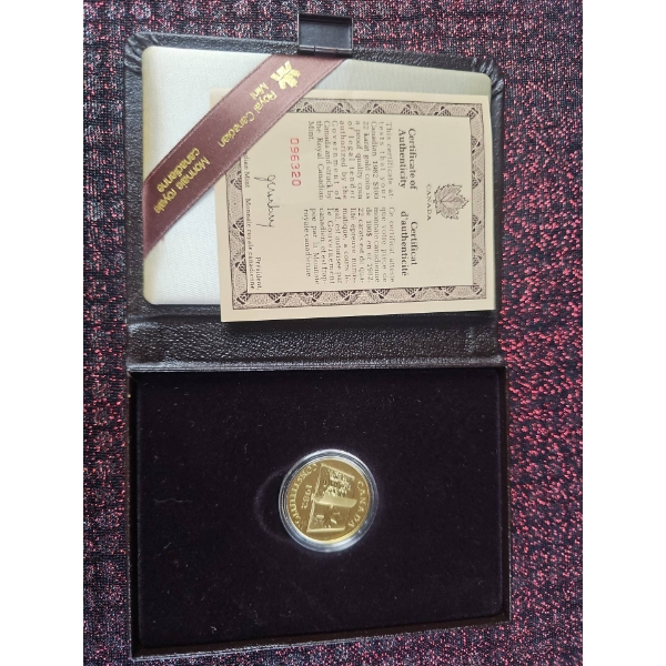 1982 Canada $100 Gold Coin Constitution  22-karat gold, 91.66% gold and 8.34% silver.