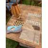 Image 1 : Glass Chess and Backgammon 14" X 14" Set With Wood Lamp & Fish Crib Board  