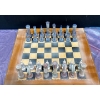 Image 1 : Lladro Porcelain Blue and White Medieval Chess Board - All Pieces Intact