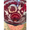 Image 3 : Luxury Egermann Czech Republic Large 12" Ruby Red Cut Glass Vase w/ J Yardleypres Print (8x10) 