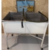 Image 1 : Laundry Room Double Sink 35W w/ Decorative Mother Of Pearl Tray