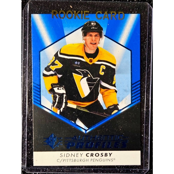 Sidney Crosby (Penguins) 2022-23 Upper Deck "SP Authentic" Hockey Profiles Insert Card