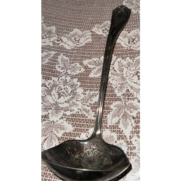 Lovely Vintage Ladle Stamped 'Community Silver' and 2 Silver Trays - Tests like Silver 