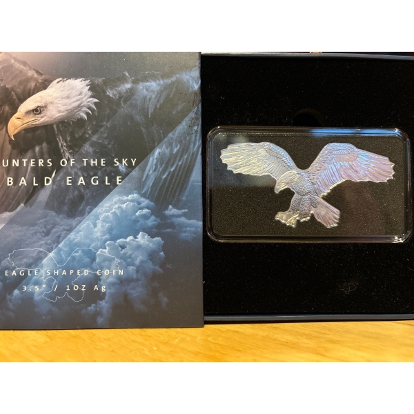 Hunters of the Sky - 1 oz. Pure Silver Bald Eagle 