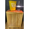 Image 1 : Lux Spa Clothing Hamper w/ Vintage Waste Bucket & Desk Light