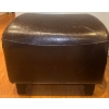Image 3 : Black Leather Club Chair & Matching Ottoman "Tub Chair"  31x31x35"tall 