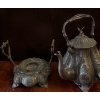 Image 4 : Vintage Britannia Metal Teapot Kettle on Stand w/ Burner - 17T 