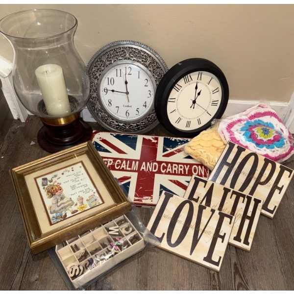Clocks Candles Crafts & Cute Clever Wall Hangings 