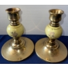 Image 4 : Vintage Brass/Glass Accent Lamps w/ Candle Stick Holders & more
