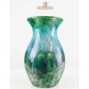 Image 3 : Handcrafted Green and Blue Glazed Ceramic Vase, 20-Inch Height