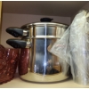 Image 3 : Contents of Cupboards: Casserole Dishes, Stainless Pot, Pink Plastic Salad Bowl, Mugs and More!
