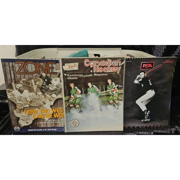 Vintage Magazines and Miscellaneous Books in Storage Basket