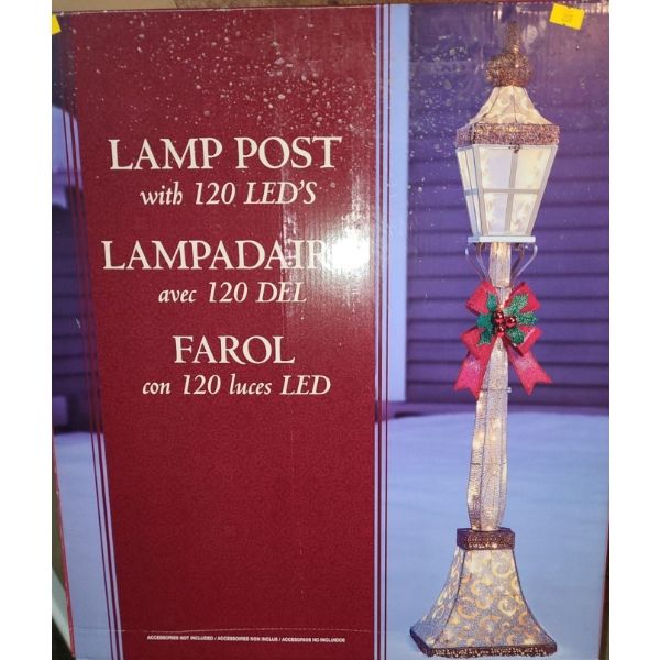 Lamp Post Holiday Decor w/ 120 LED's (New in Box)