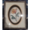 Image 4 : Wooden Rocking Chair w/ Ottoman & Knitted Throw  &  Hand Made Shadow Box Framed Floral Art Piece