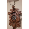 Image 2 : Hand-Carved Wooden Cuckoo Clock with Hunting Theme and Stag Motif