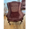 Image 1 : Rosy Red Velvet Wingback Chair