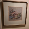 Image 2 : Needle Point Framed Art - Girl with Deer: 21 X 25 and Mill House 15.5 X 15.5 