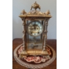 Image 1 : Beautiful Antique Ansonia New York Late 19th Century Gilt Bronze Mantle Clock - 16T 