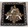 Image 2 : Ornate Wall Mirror 14T w/ Velvet Sequined Pillow Cover Faux Florals In Black Vase 