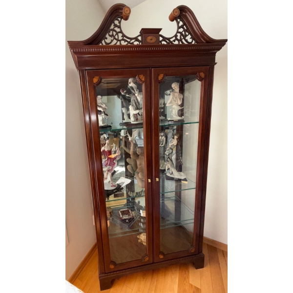 Show Stopping One Of A Kind Mahogany China Cabinet - Contents Not Included 