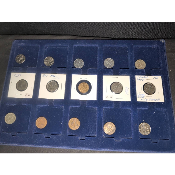 Canadian Nickels In Velvet Blue Display Case