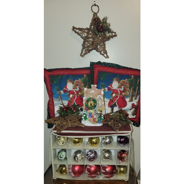 Decorative Seasonal Assortment - Throw Pillows Ornaments Hanging Stars & More