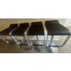 Image 4 : Manhattan Comfort Sophisticated PU Leather/Chrome Hydraulic Bar Stools (4)