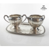 Image 5 : Manning Bowman Quality Chafing Dish 10.5''IN H, Sugar And Cream Bowl Set With A Tray (E.P. Copper) 