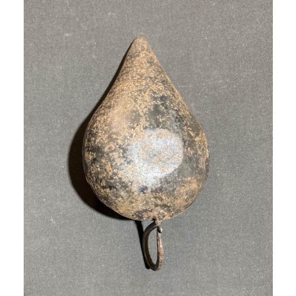 Hand-Forged Iron Oil Lamp with Loop Handle
