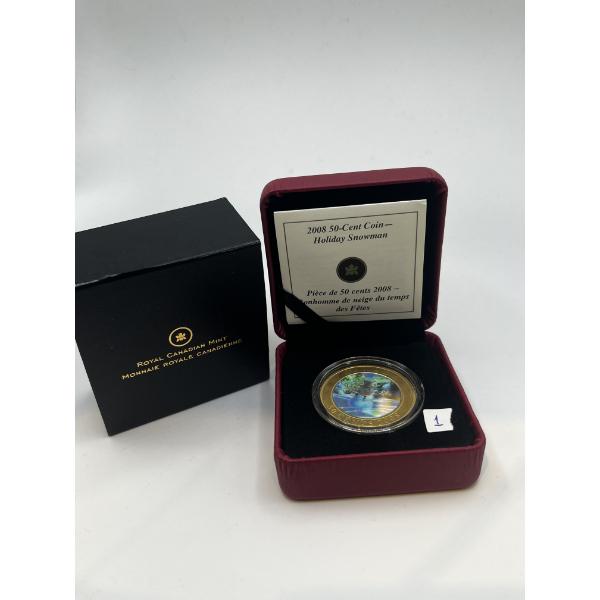 2008 Canada 50-cent Holiday Snowman Lenticular Coin
