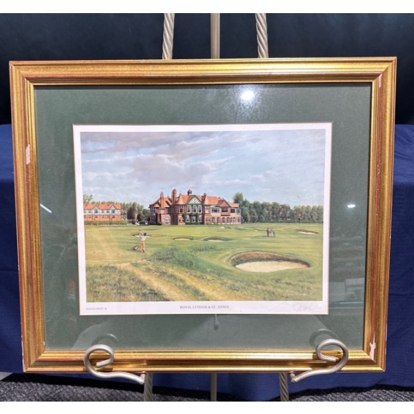 Graeme W Baxter "Royal Lytham & St Annes" Signed Print 14Wx10H