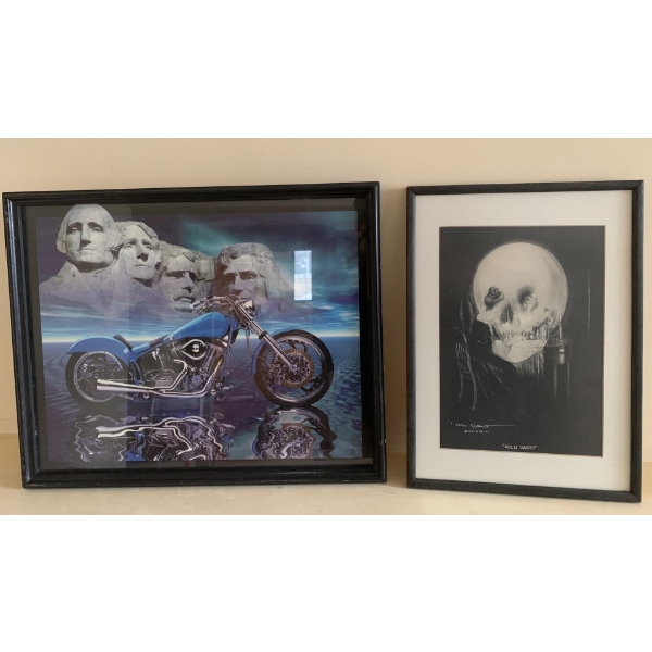 All Is Vanity Artist C. Allen Quilbert w/ Art Print 21x17- Skulls