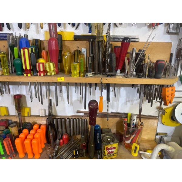 Hand Tool Hoard - Screw Drivers Chisels Files Drill Bits & More