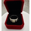 Image 2 : 1ct Round Moissanite with 60 Round Cubic Zirconia in 925 Silver Ring - Size 11