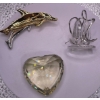 Image 2 : Swarovski Crystal Double Dolphin Brouch, Ballerina Shoes and Yellow Heart  