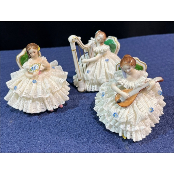 Meissen Dresden Sitting China Figurines (CANNOT SHIP)