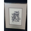 Image 1 : Untitled: Boy, Artist: Mottola, Offset Lithograph Framed Under Glass 13.5 X 16.5 